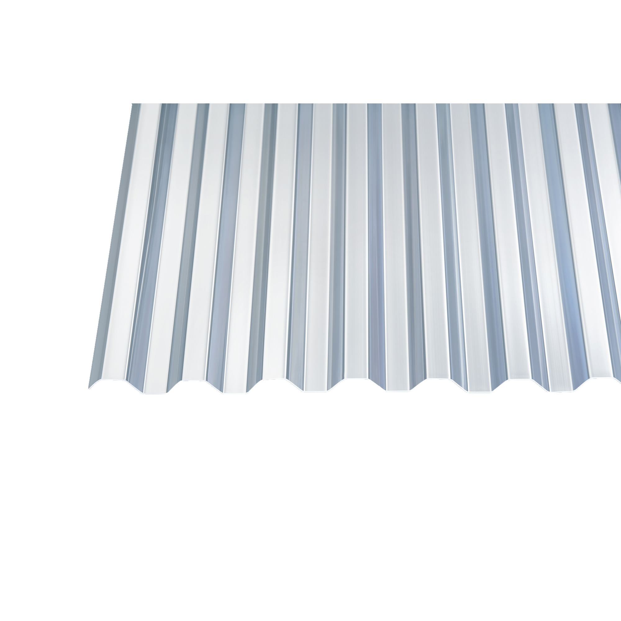 Firstprofil PVC farblos-Trapez 70/18 in 1106 mm l zweiteilig l für Trapezplatten
